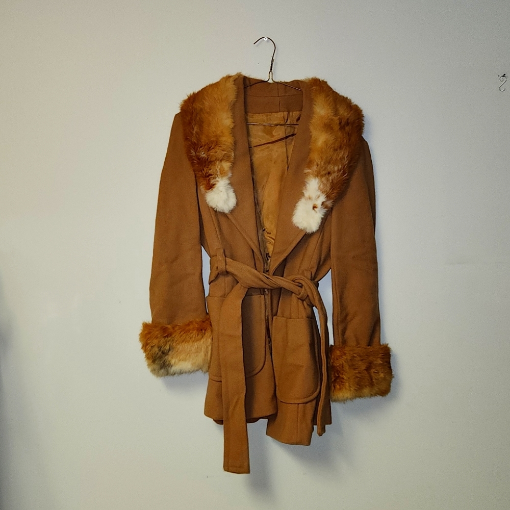 Vintage authentic fox fur coat